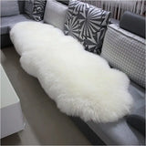 Witte BukkitBow lamsvacht van 6cm dik, wasbaar, gemaakt van 95% polyester, verschillende maten, zacht en comfortabel.