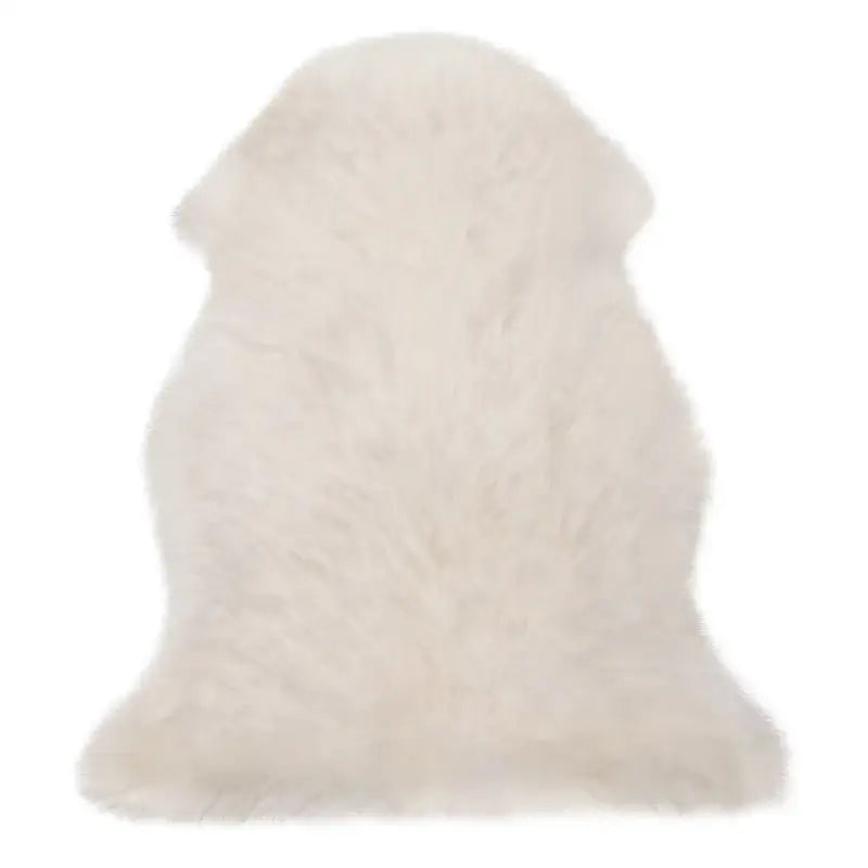 Witte BukkitBow lams- en schapenvacht, 6cm dik, wasbaar, polyester, verschillende maten, natuurlijke vacht voor interieurdecoratie