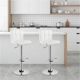 BukkitBow leren barkruk met metalen frame, ergonomisch ontwerp, verstelbaar en draaibaar, zithoogte 60-82 cm, met rugleuning.