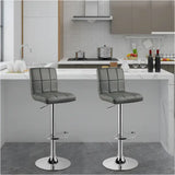 BukkitBow leren barkruk met metalen frame, ergonomisch ontwerp, rugleuning, verstelbaar en draaibaar, zithoogte 60-82 cm