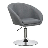 Luxe BukkitBow barkruk relaxstoel met kunstleer, linnen of fluweel, verstelbaar en ergonomisch, met verchroomd staal en zithoogte 44-57cm.