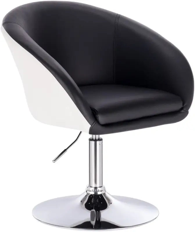 BukkitBow luxe barkruk relaxstoel met kunstleer, linnen of fluweel, verstelbaar en ergonomisch, verchroomd staal, zithoogte 44-57 cm