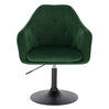 BukkitBow luxe barkruk relaxstoel met kunstleer of fluweel, verstelbaar en draaibaar, stalen frame, zithoogte 46,5-62,5 cm.
