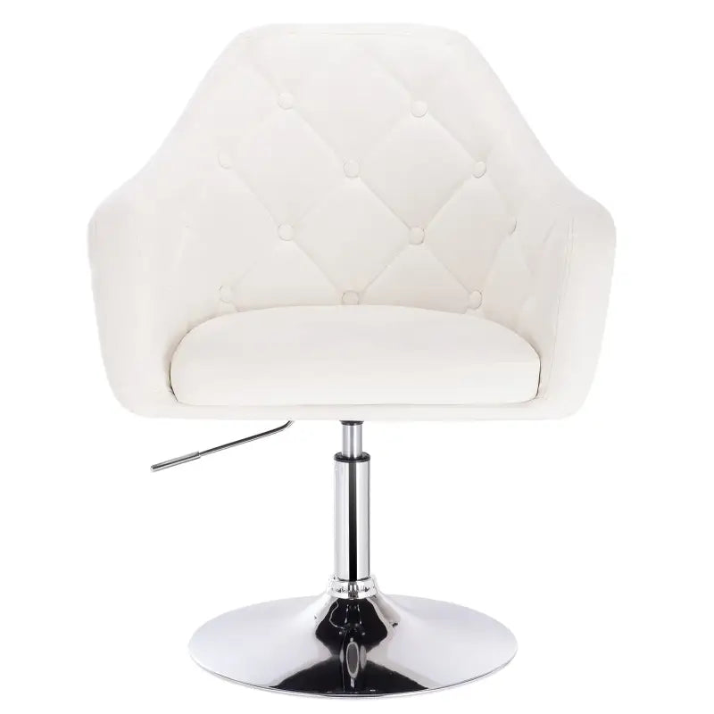 Luxe BukkitBow barkruk in kunstleer of fluweel, verchroomd staal, verstelbaar en draaibaar, zithoogte 46,5-62,5 cm.