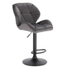 Luxe barkruk van BukkitBow met fluweel of leer, draaibaar met rugleuning, mini-armleuning en voetensteun, zithoogte 60-82 cm