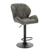 Luxe BukkitBow barkruk van fluweel of leer met rugleuning, mini-armleuning, draaibaar en voetsteun, zithoogte 60-82 cm.