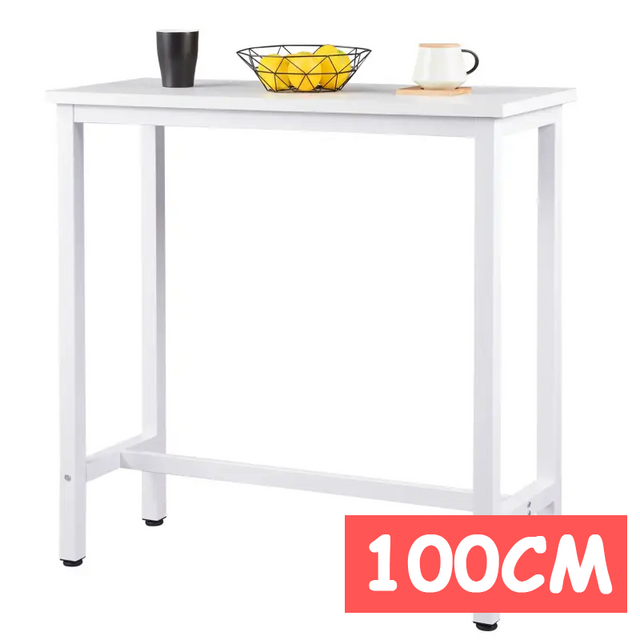Luxe metalen bartafel van BukkitBow, rechthoekig, 100x40x100 cm, geschikt voor binnen en buiten, stijlvolle bartafel voor elke setting.