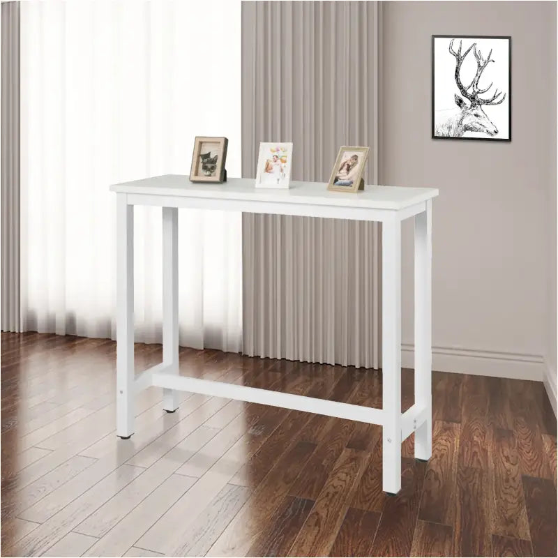 Luxe metalen bartafel van BukkitBow, rechthoekig 120x40x100 cm, geschikt voor binnen en buiten, ideale bartafel voor verschillende ruimtes.