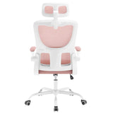 Luxe BukkitBow bureaustoel met mesh rug, metalen frame, PU wielen en verstelbare hoogte en schommelfunctie, tot 150 kg draagvermogen