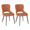 Set van 2 BukkitBow luxe draaibare eetkamerstoelen met chenille bekleding en metalen poten, stijlvolle en comfortabele zitmeubels