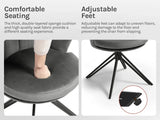 Set van 2 luxe BukkitBow draaibare eetkamerstoelen met 360 graden rotatie, moderne en comfortabele design.