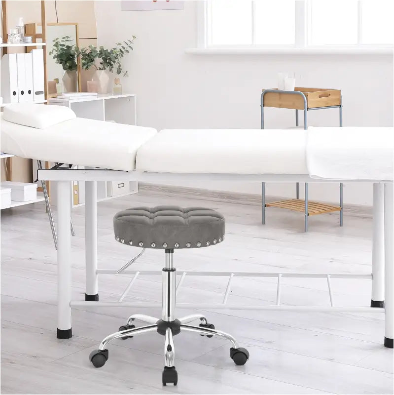 Luxe leren barkruk van BukkitBow met draaibare zitting en verstelbare hoogte, 35x35 cm, elegante design voor eetkamer of bar