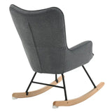 Luxe BukkitBow relaxstoel met moderne wingstijl, zachte ribfluwelen bekleding, metalen poten en zithoogte van 46 cm.