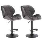 Luxe BukkitBow barkrukken van fluweel of leer met rugleuning, mini-armleuning, draaibaar en voetsteun, zithoogte 60-82cm.