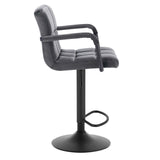 Set van 2 BukkitBow luxe velvet barkrukken met armleuning, verstelbare hoogte en modern design, geschikt voor eetkamer of bar.