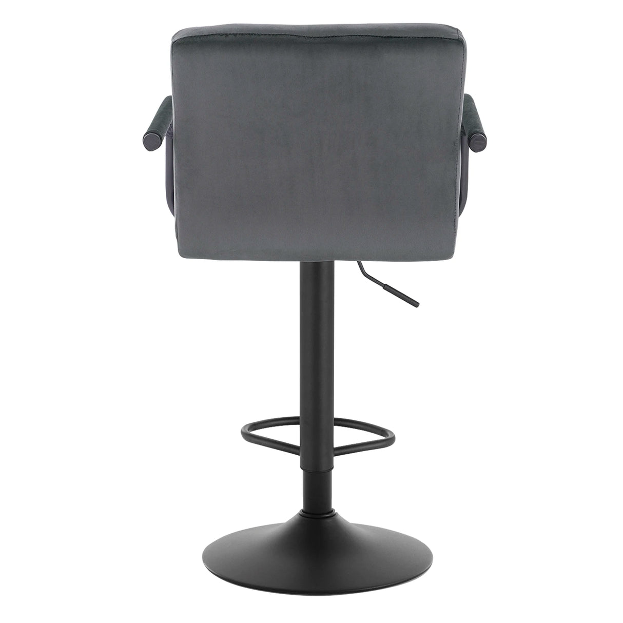 Set van 2 BukkitBow luxe velvet barkrukken met armleuningen, verstelbare hoogte en stijlvolle design voor eetkamer of bar.