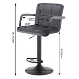 Set van 2 Luxe velvet barkrukken met armleuning van BukkitBow, verstelbare hoogte, comfortabele en elegante barkrukken.