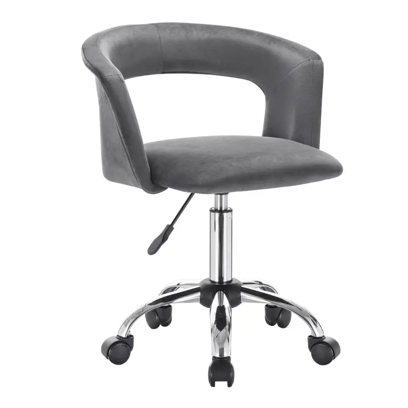 Luxe velvet bureaustoel van BukkitBow met wieltjes, ergonomisch ontwerp en zacht fluwelen bekleding voor comfortabel werken