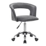 Luxe velvet bureaustoel van BukkitBow met wieltjes, ergonomisch ontwerp en zacht fluwelen bekleding voor comfortabel werken