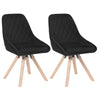 Set van 2 BukkitBow luxe velvet eetkamerstoelen met 360° draaifunctie, moderne en comfortabele design.