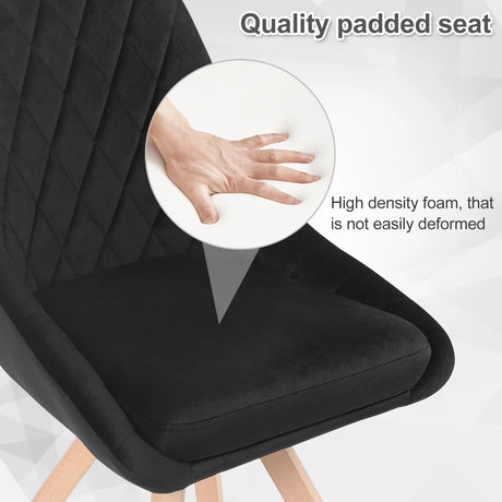 Set van 2 BukkitBow luxe velvet eetkamerstoelen met 360° draaifunctie, zacht velvet en modern ontwerp voor eetkamergebruik