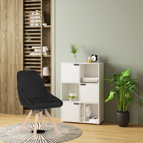 Twee luxe velvet eetkamerstoelen van BukkitBow met 360° draaifunctie, comfortabel en stijlvol voor in de eetkamer
