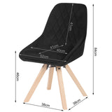 Set van 2 BukkitBow luxe velvet eetkamerstoelen met 360° draaifunctie en elegante ontwerp, ideaal voor moderne eetkamers.