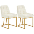 Set van 2 BukkitBow luxe velvet eetkamerstoelen met gouden frame, elegante en comfortabele eetkamerstoel in stijlvolle design.