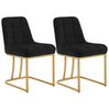 Set van 2 BukkitBow luxe velvet eetkamerstoelen met gouden frame, elegante zitplaatsen met zachte bekleding en stijlvolle afwerking.