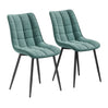Set van 2 BukkitBow luxe velvet eetkamerstoelen met metalen poten, comfortabele en stijlvolle design voor de eetkamer.