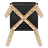BukkitBow massief beukenhouten kruk met stabiele structuur, zachte zit en compact ontwerp, afmeting 32,5x32,5x47 cm.