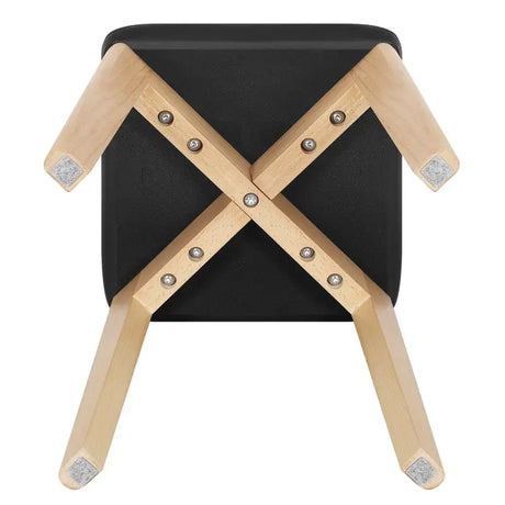 BukkitBow massief beukenhouten kruk met stabiele structuur, zachte zit en compact ontwerp, afmeting 32,5x32,5x47 cm.