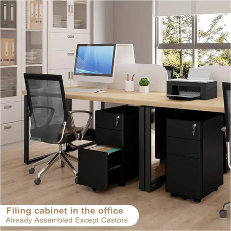 BukkitBow metalen archiefkast op wielen met 3 laden, afsluitbaar en ruimtebesparend, geschikt voor veilig archiveren.