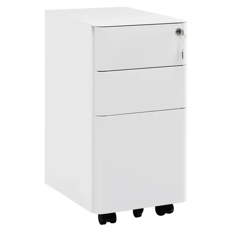 BukkitBow metalen archiefkast op wielen met 3 laden, afsluitbaar en ruimtebesparend voor veilige opslag.