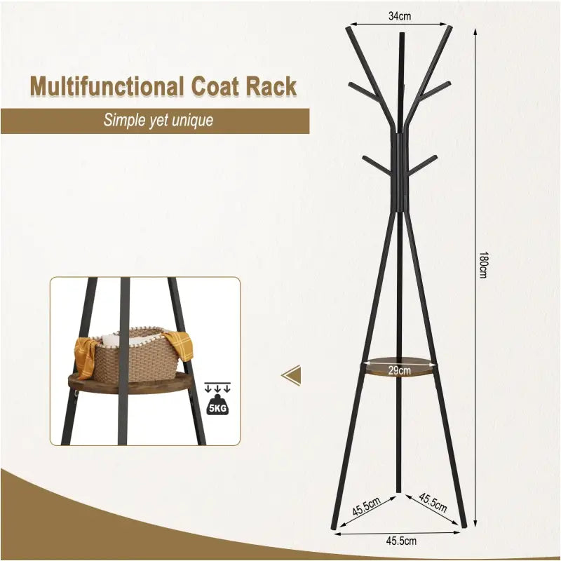 BukkitBow - Metalen Kapstok - Driehoek met Plankje en 9