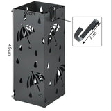 BukkitBow metalen paraplustandaard met regenwaterontwerp, roestvrij, multifunctioneel, 20x20x49cm, geschikt voor paraplu's.