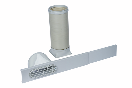 BukkitBow mobiele airconditioner met afvoerslang en raamkit, 7.000 BTU, witte airco voor koeling in huis of kantoor.