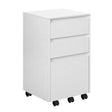 BukkitBow mobiele archiefkast met 3 laden, wielen en rolcontainer, geschikt als bureau organizer voor kantoor en woonkamer