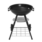 BukkitBow mobiele houtskoolbarbecue van metaal en kunststof, 44x73 cm, 41,5 cm grilloppervlak, ideaal voor buiten koken