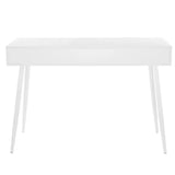 BukkitBow modern compact bureau met lade en open opbergruimte, 50x110x75cm, ideaal voor een moderne werkomgeving.