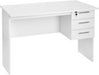 Moderne BukkitBow bureau met 3 laden en slot, 120cm breed, stevig en stijlvol voor kantoor of thuisgebruik.