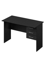 BukkitBow modern bureau met 3 laden en slot, 120cm breed, strak design, geschikt voor thuis of kantoor.