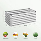 BukkitBow moderne verzinkt metalen kweekbed, weerbestendig en roestvrij, voor een duurzame moestuinbak in de kweekkast.