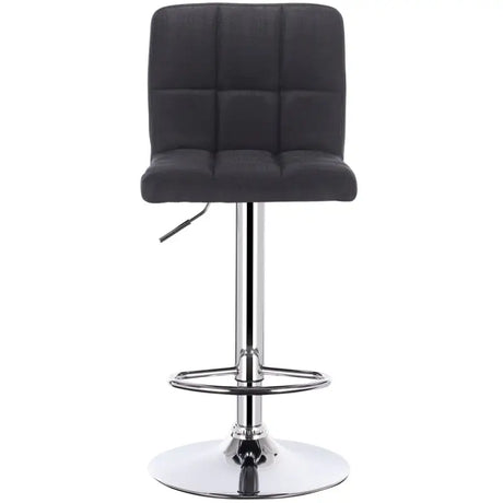 BukkitBow - Moderne Barkruk - Linnen en Verchroomd Staal