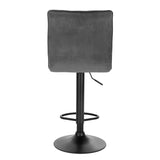 BukkitBow moderne barkruk met synthetisch leer of fluweel, verstelbaar en draaibaar, ergonomisch design, zithoogte 59-79 cm.