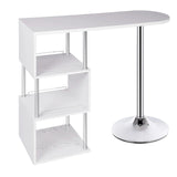 Moderne BukkitBow bartafel met S-vormig rek en flessenhouders, perfect voor moderne interieur- en barinrichting.