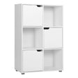 Moderne BukkitBow boekenkast met 6 vakken en 3 deurtjes in Scandinavisch design, stevig en stijlvol voor je interieur