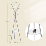 BukkitBow - Moderne Boomkapstok met 9 Haken en Ronde Legplank