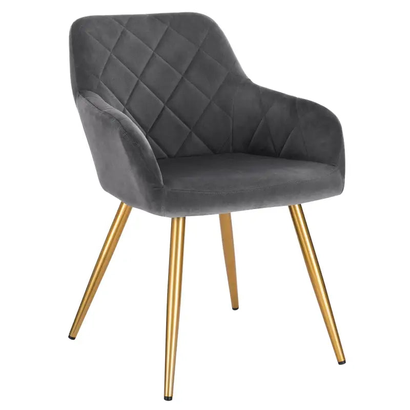 BukkitBow moderne eetkamerstoel van stof en fluweel, ergonomisch en comfortabel met een zithoogte van 47 cm.