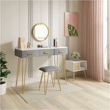 Moderne BukkitBow kaptafel met spiegel en krukje, geschikt voor kinderen en volwassenen, 100x40 cm, inklusief make-up tafel en spiegel